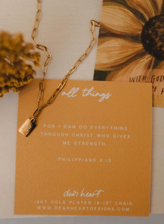 All Things Mini Tag Necklace - Made in USA - Kin Trading Post