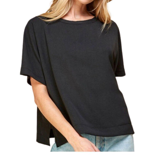 Black Minimalist Top - Made in USA - Kin Trading Post