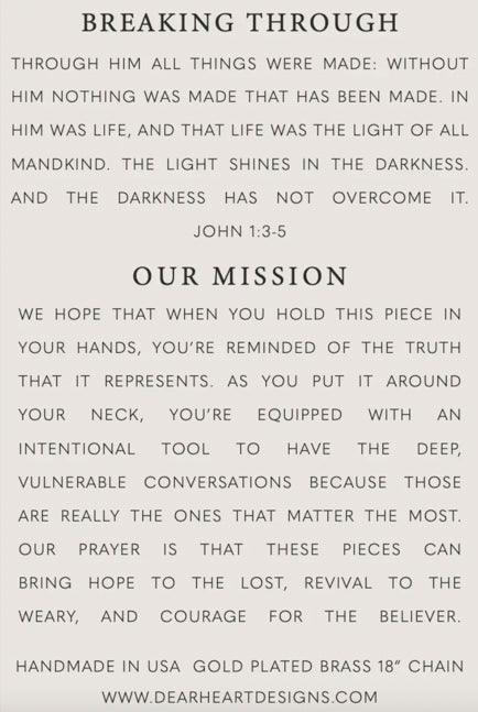 Breaking Through Gold Necklace - Made in USA - Kin Trading Post