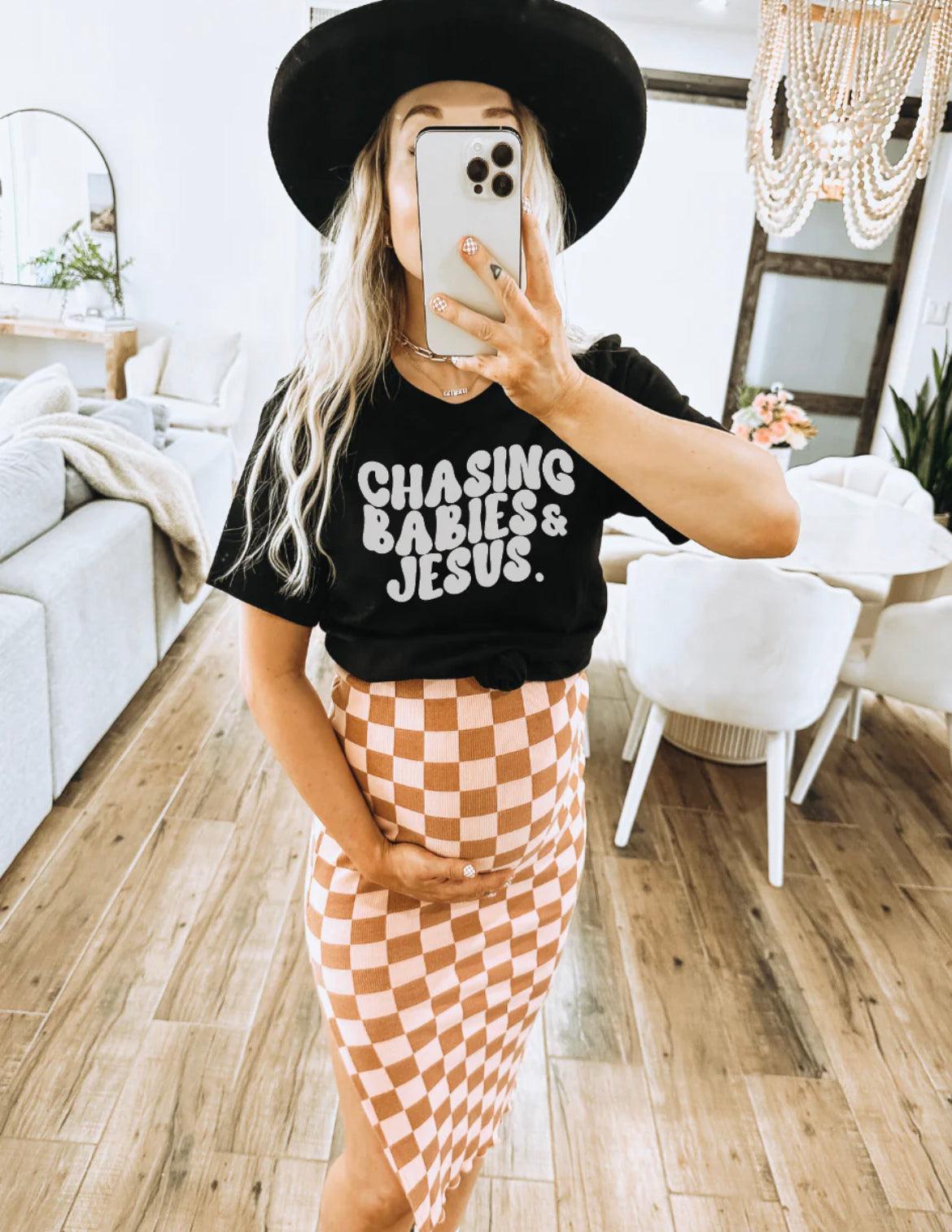 Chasing Babies & Jesus Tee - Christian Apparel - Kin Trading Post