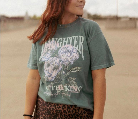 Daughter of the King Floral Tee - Kin Trading Post