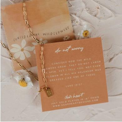 Do Not Worry Mini Tag Necklace - Made in USA - Kin Trading Post