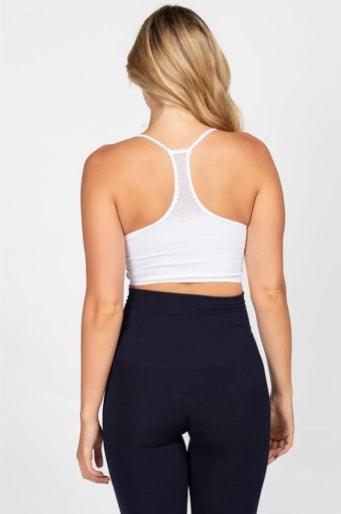 Double Layer Racerback Cami Crop Top - Kin Trading Post