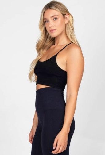 Double Layer Racerback Cami Crop Top - Kin Trading Post
