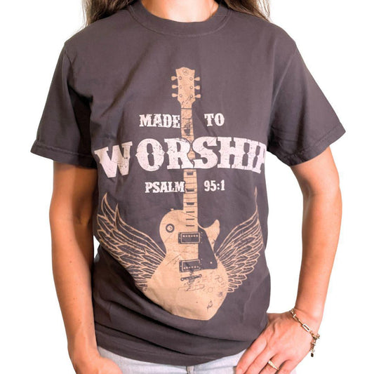 Made to Worship Charcoal T-Shirt - Kin Trading Post