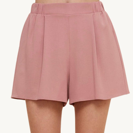 Mauve Pink Trouser Shorts - Made in USA - Kin Trading Post