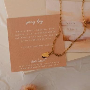 Pray Big Mini Tag Necklace - Made in USA - Kin Trading Post