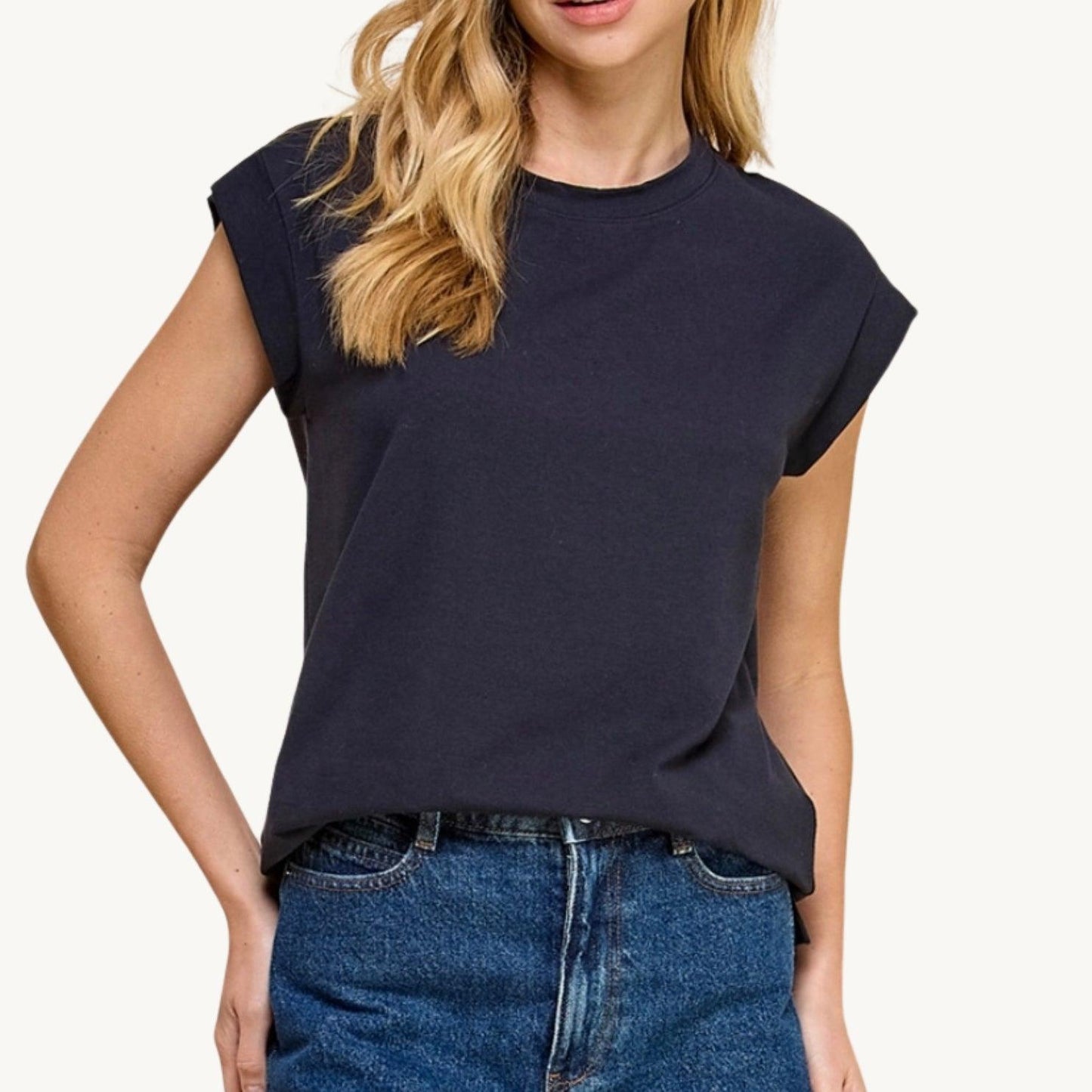 Relaxed Short Sleeve in Navy - Minimalist Style - Made in USA - Kin Trading Post