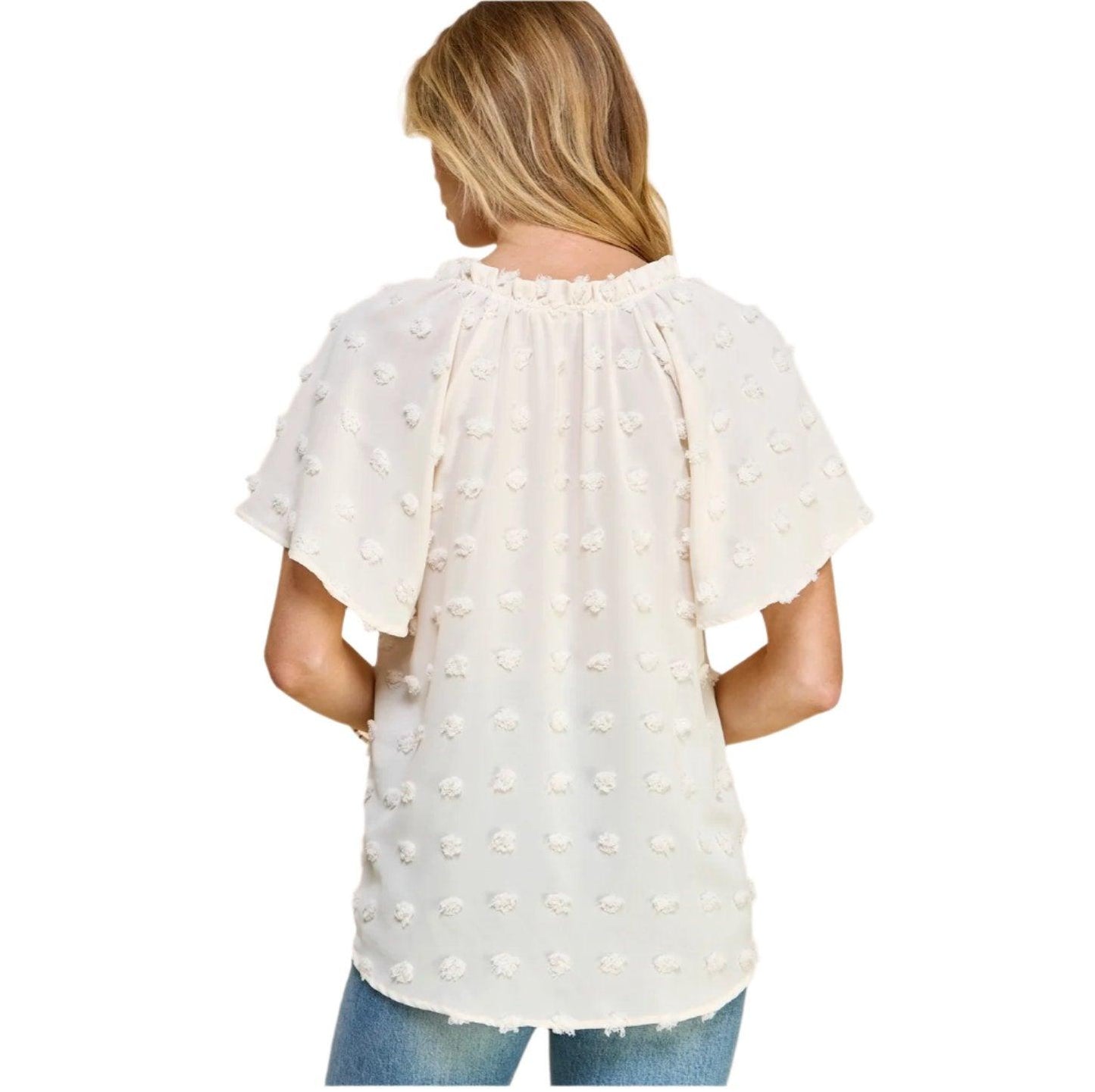Swiss Dot White Top -Made in USA - Kin Trading Post