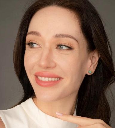 Turquoise & Gold Stud Earrings - Kin Trading Post