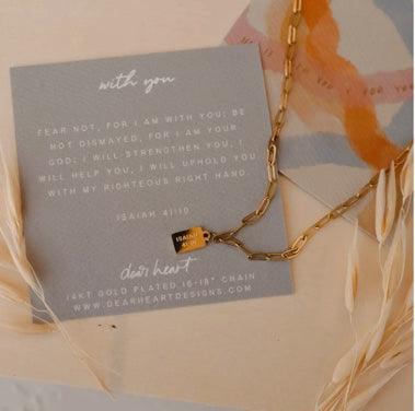 With You Mini Tag Necklace - Made in USA - Kin Trading Post