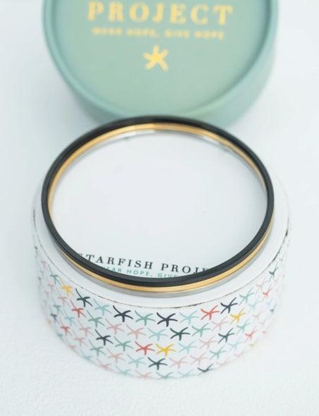 Tri-Tone Set of Bangles - Black, Silver and Gold - Kin Trading Post