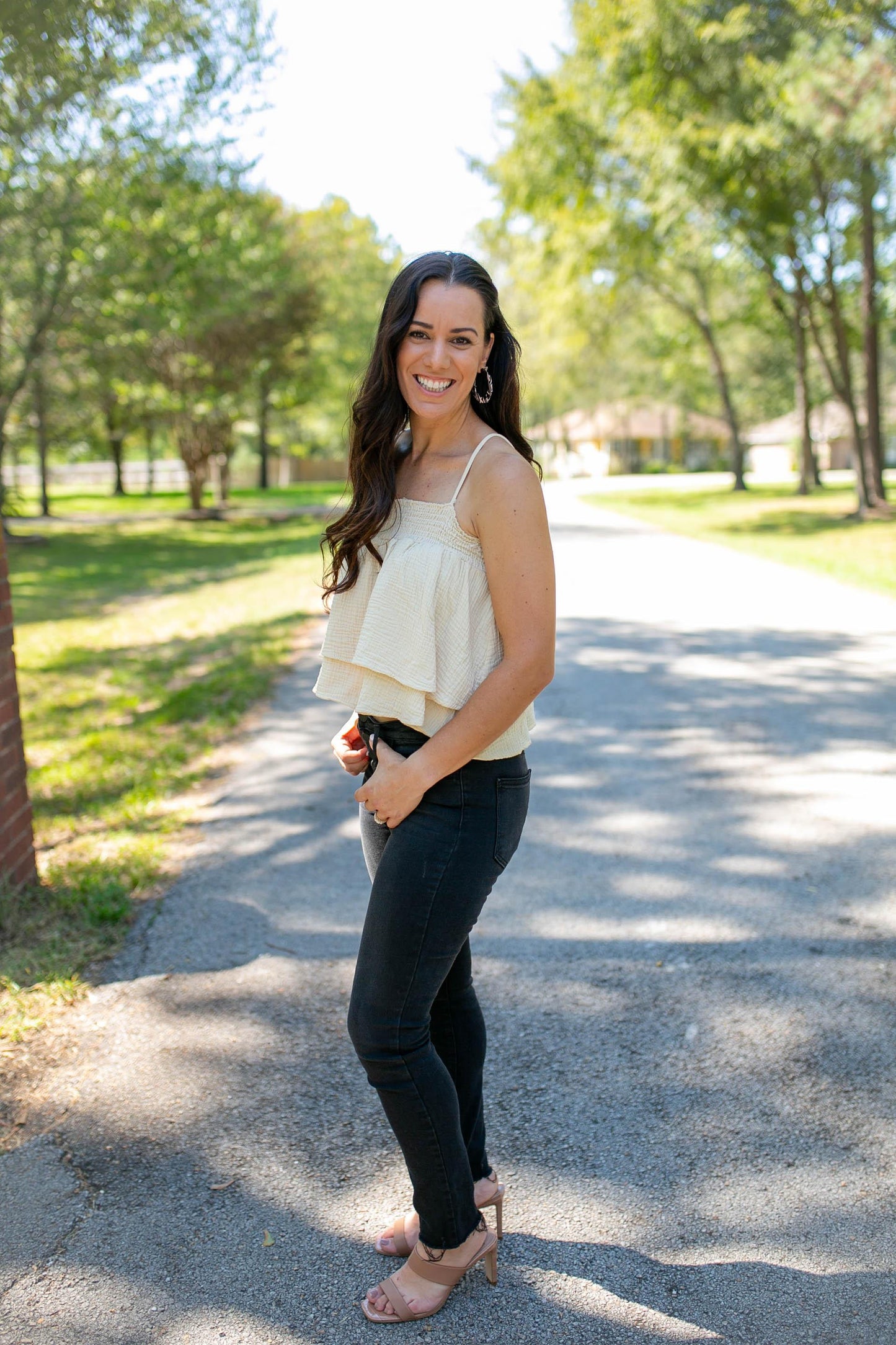 Vintage White Layered Ruffled Cami - LARGE ONLY - Kin Trading Post