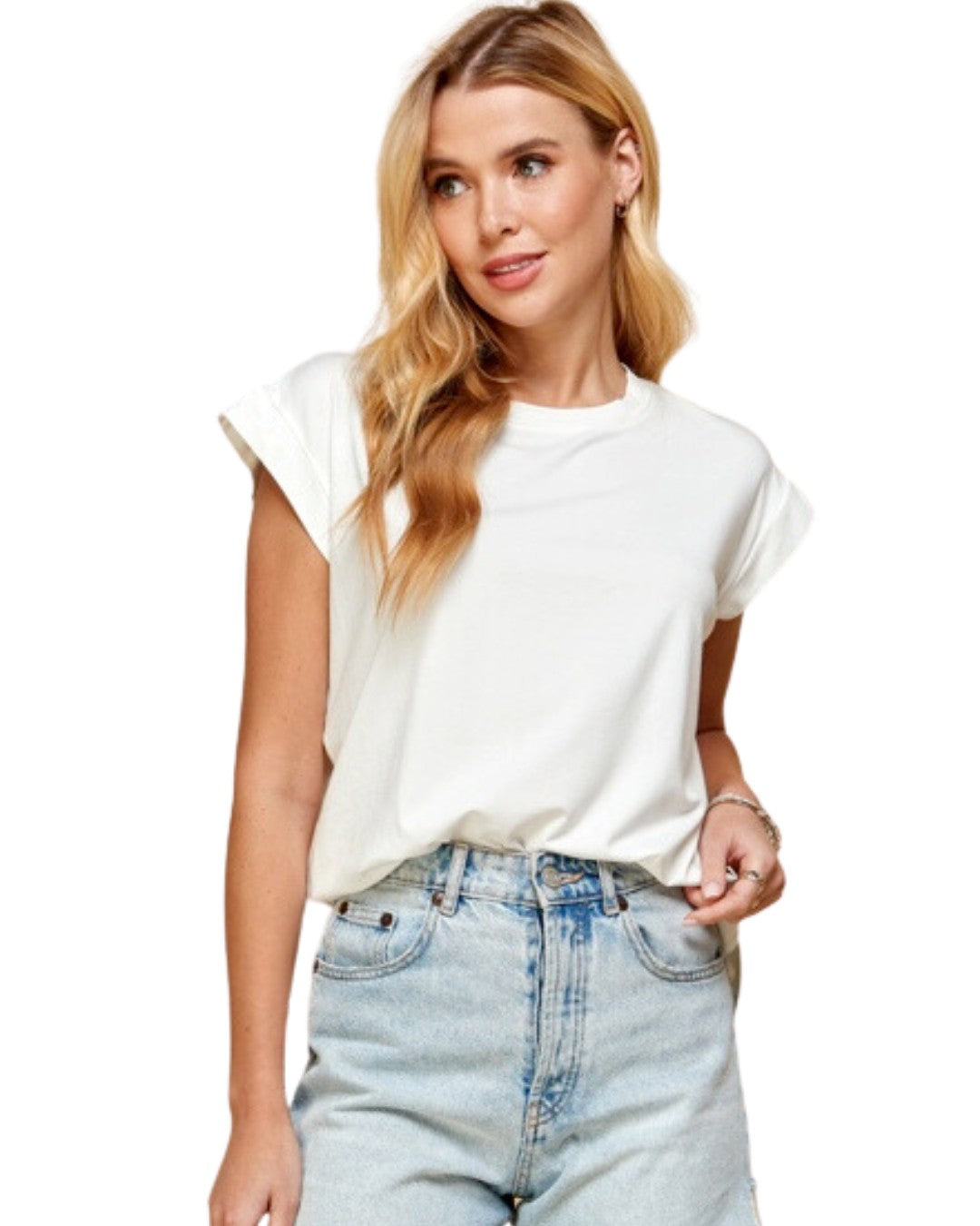 White Basic Top, Made in USA