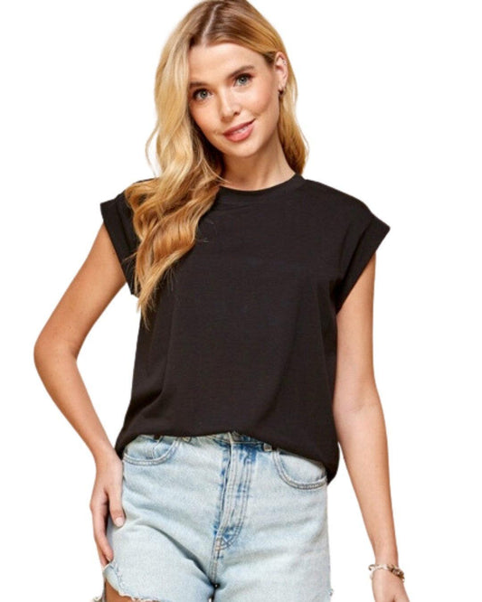 Black Basic Top, Made in USA