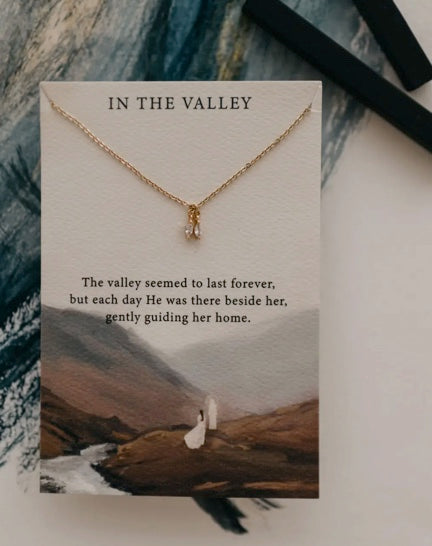 In The Valley, Gold Pendant Necklace, Psalms