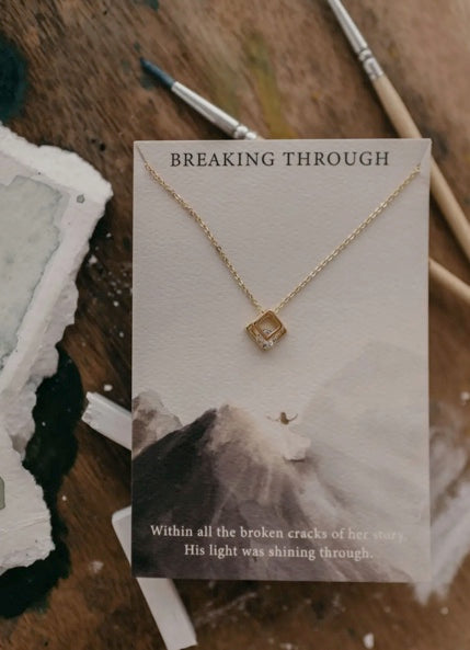 Breaking Through Gold Necklace