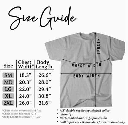 Comfort Colors Sizing Guide