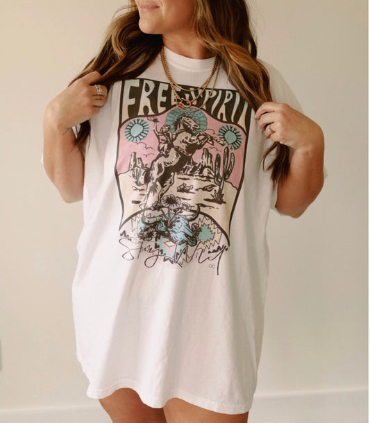 Free Spirit, Stay Wild Cowgirl Tee 