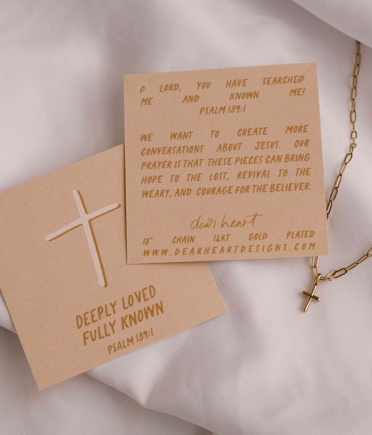 Deeply Loved Cross Gold Necklace