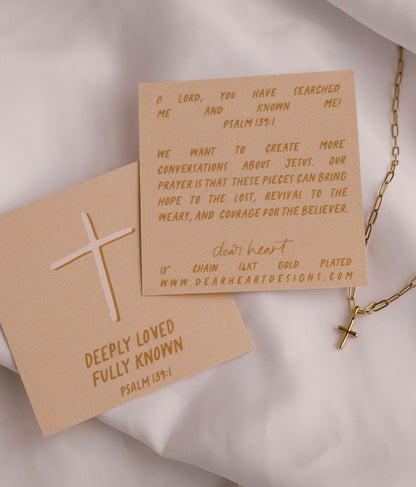 Deeply Loved Cross Gold Necklace