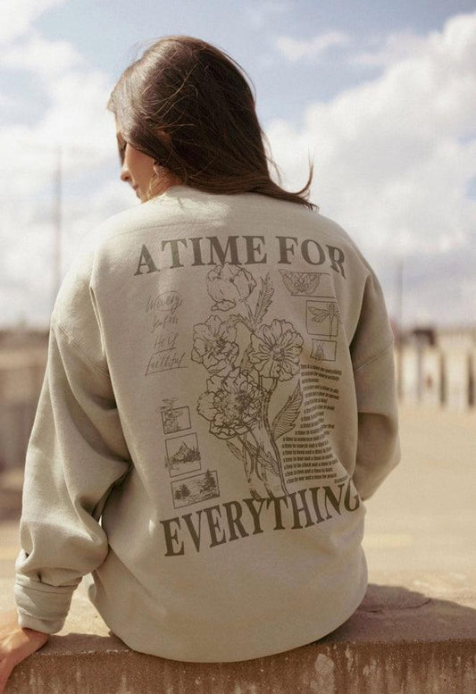 A Time for Everything Sage Sweatshirt - Christian Apparel - Kin Trading Post