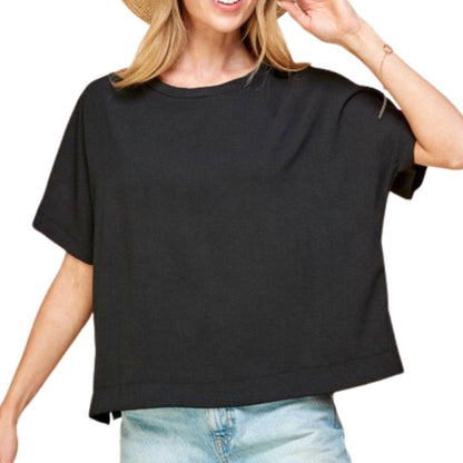 Black Minimalist Top - Made in USA - Kin Trading Post