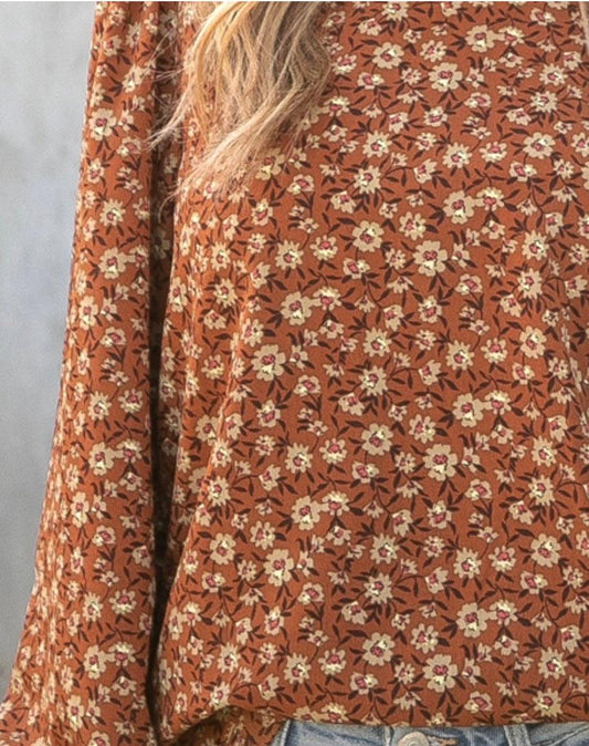 Daisy Floral Blouse - Made in USA - Kin Trading Post