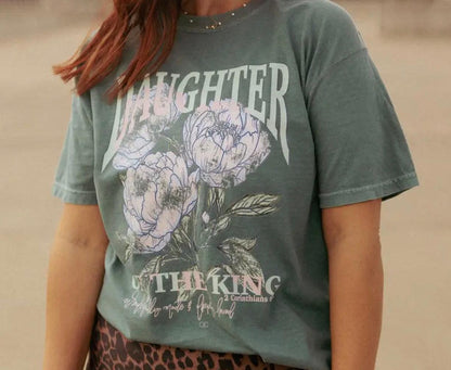 Daughter of the King Floral Tee - Kin Trading Post