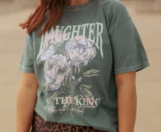 Daughter of the King Floral Tee - Kin Trading Post