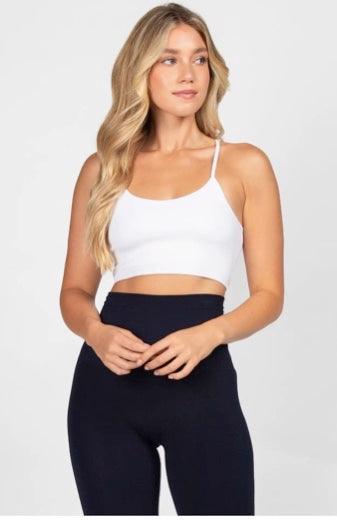 Double Layer Racerback Cami Crop Top - Kin Trading Post