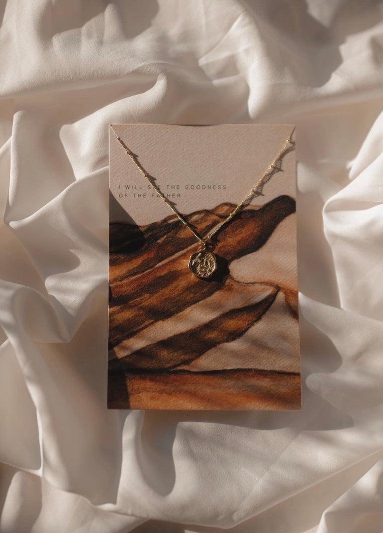 Flourish - Flower Gold Pendant Necklace - Made in USA - Kin Trading Post