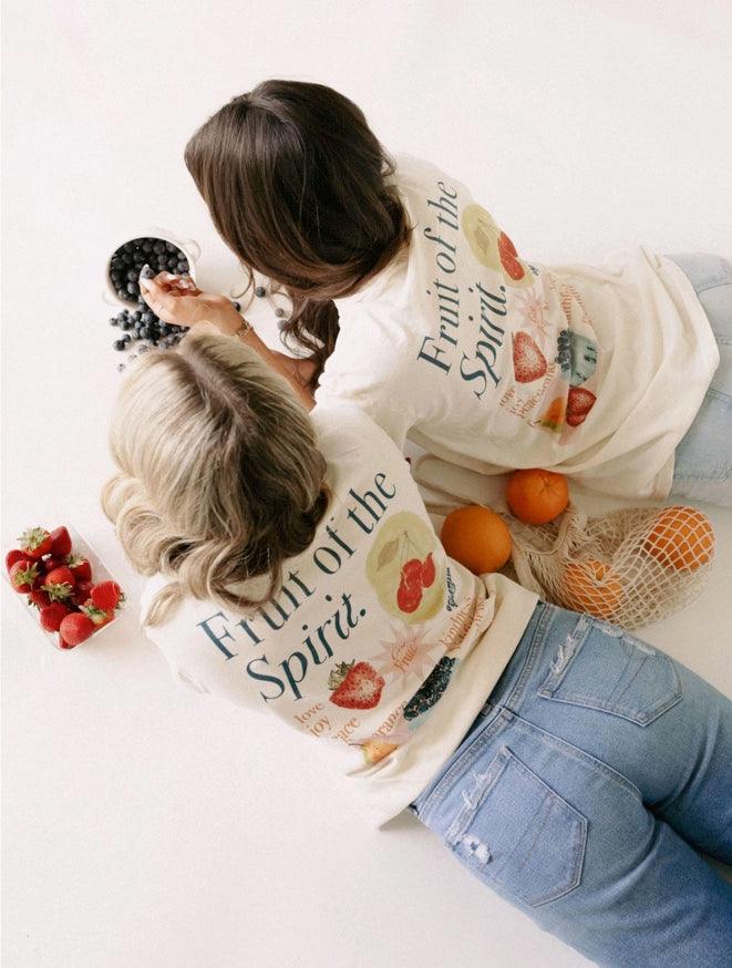 Fruit of the Spirit Tee in Cream- Christian Apparel - Kin Trading Post
