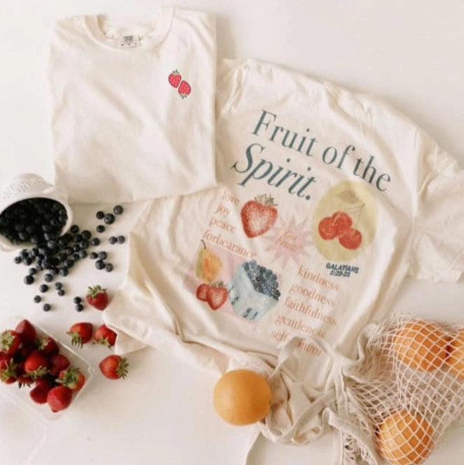 Fruit of the Spirit Tee in Cream- Christian Apparel - Kin Trading Post