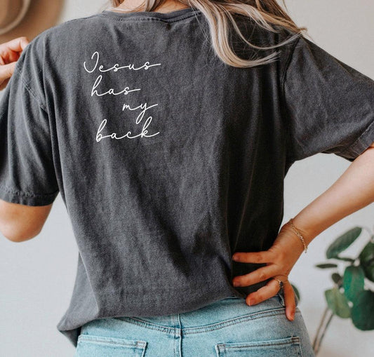 Jesus Has My Back T-Shirt - Christian Apparel - Kin Trading Post
