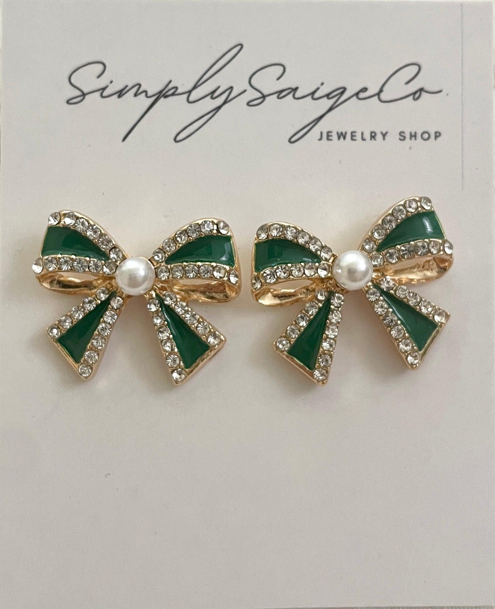 Little Bow Pearl Earrings - Christmas Special - Kin Trading Post