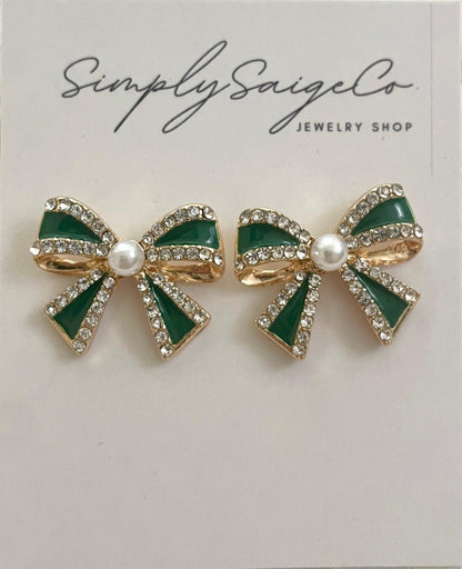 Little Bow Pearl Earrings - Christmas Special - Kin Trading Post
