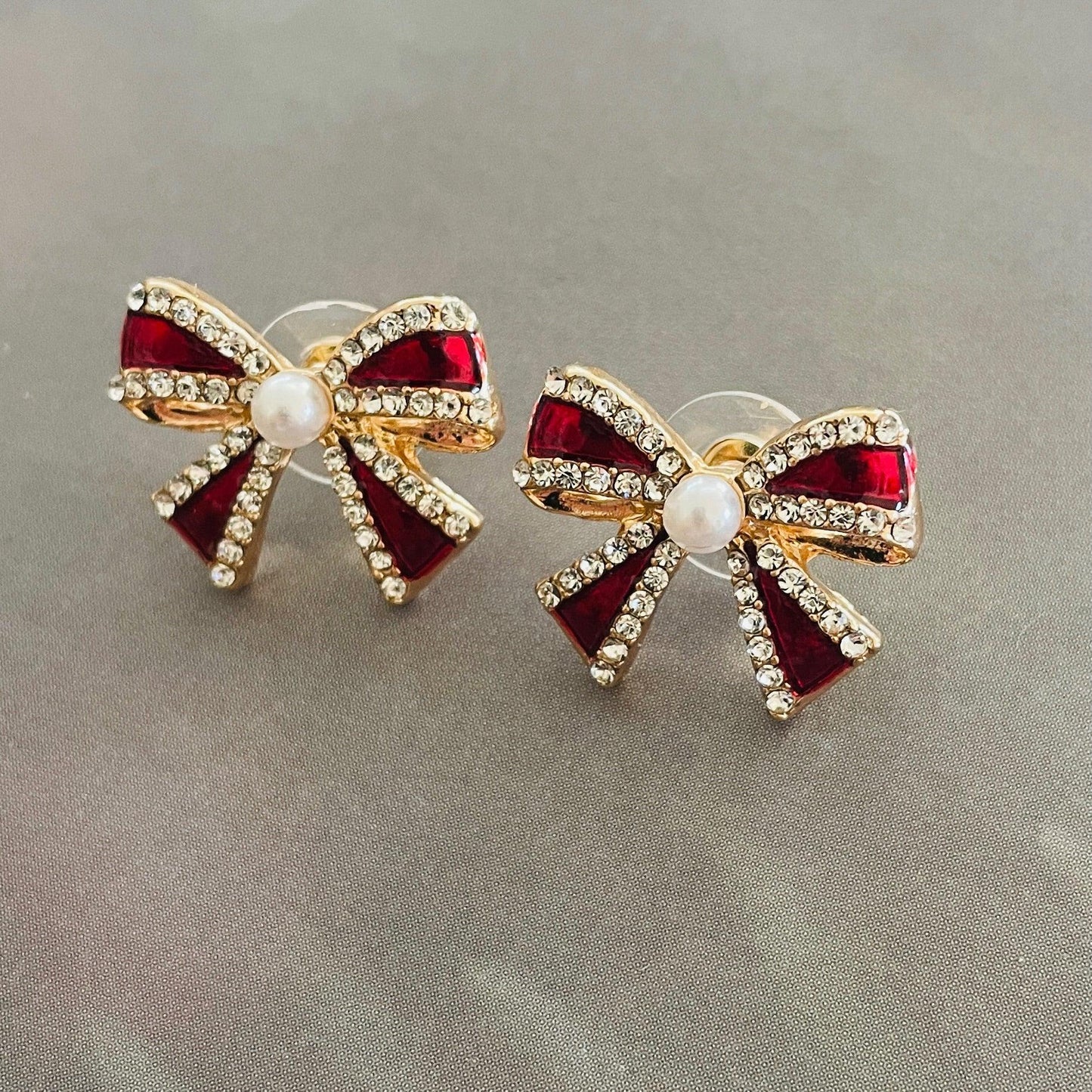 Little Bow Pearl Earrings - Christmas Special - Kin Trading Post