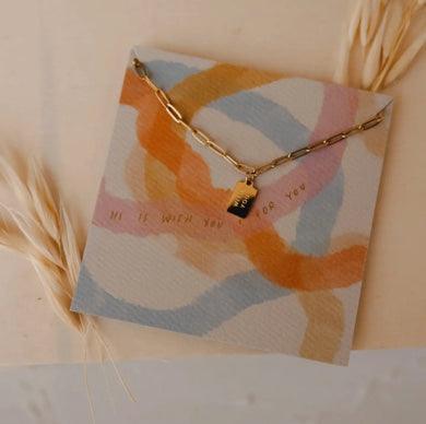 With You Mini Tag Necklace - Made in USA - Kin Trading Post