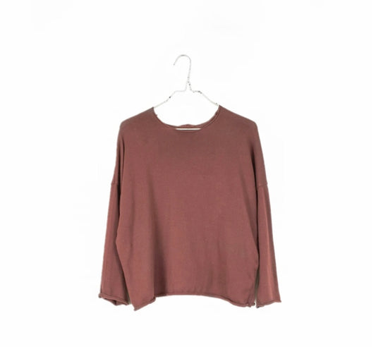 The Minimalist - Rust Boxy Sweater - LARGE ONLY