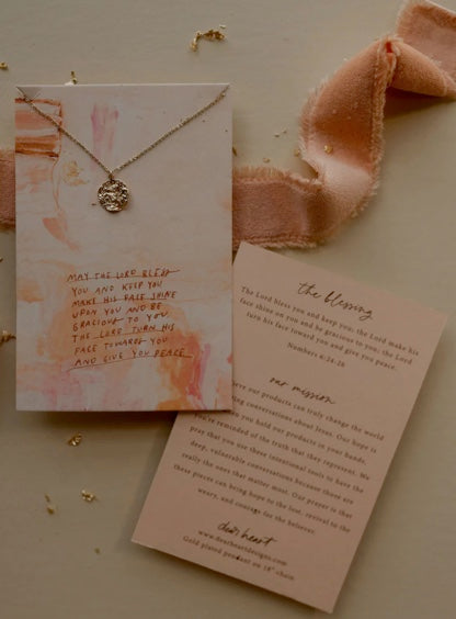 The Blessing Necklace Card, Front and Back
