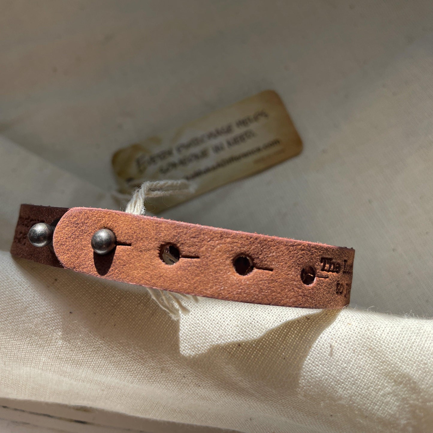 Scripture Engraved Leather Bracelet (Unisex) - Kin Trading Post