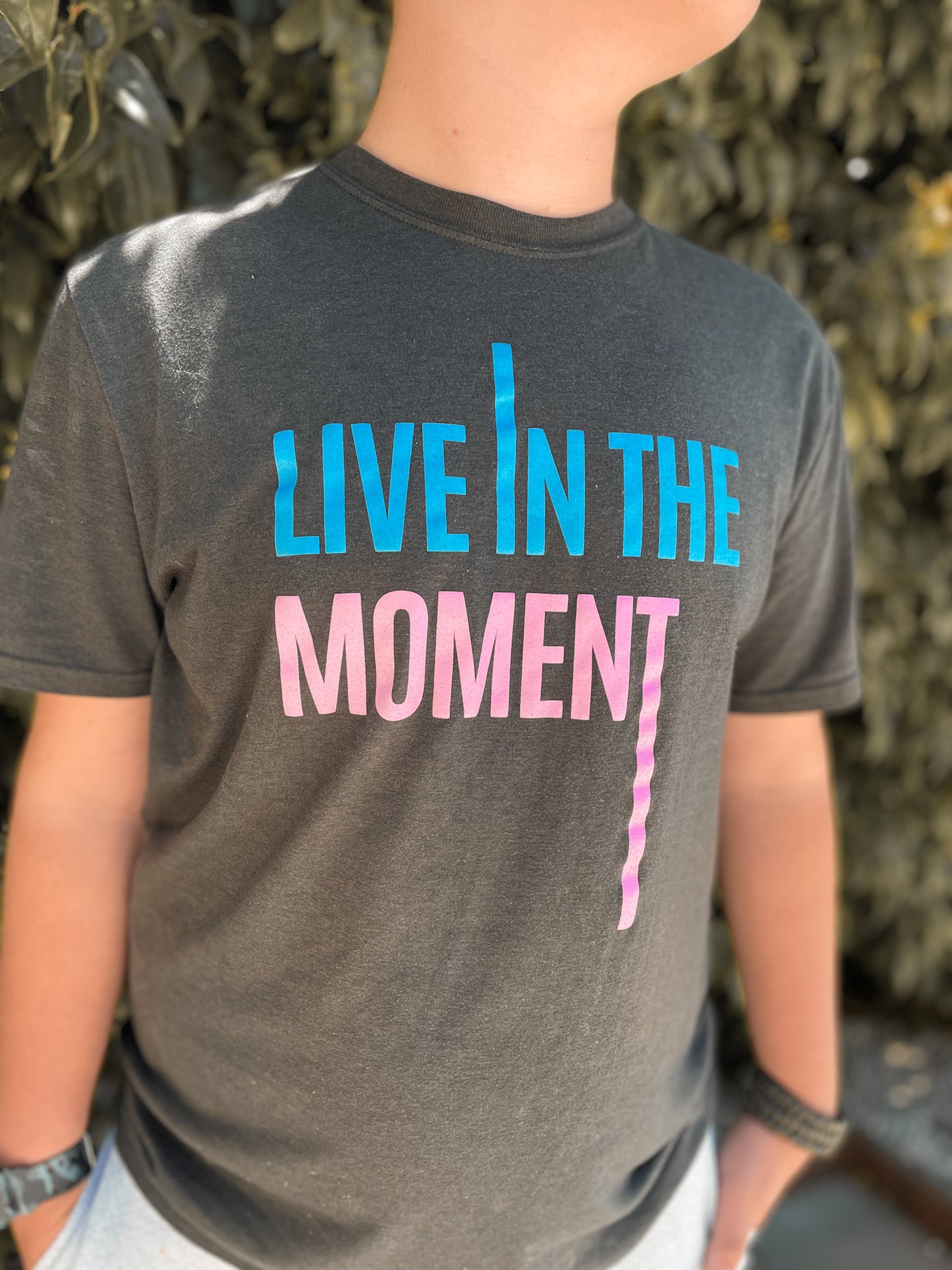 Live in the Moment Dark Gray Adult Tee