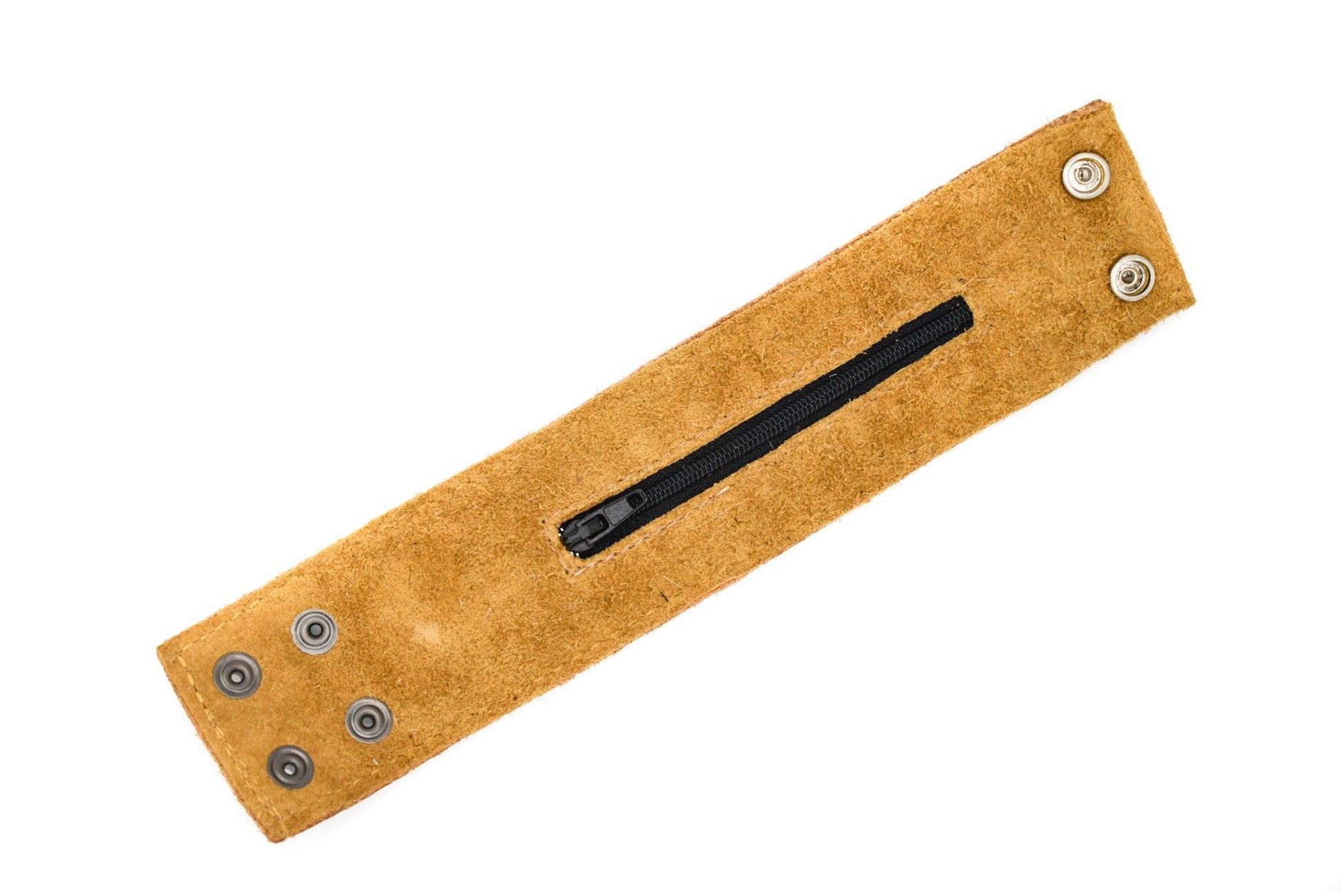 Leather Cuff with Zipper - Made in USA - Kin Trading Post